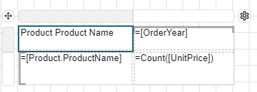 Tablix with bound data