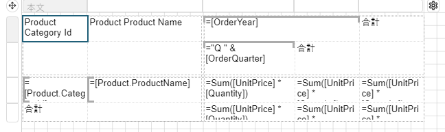 Tablix with Totals Row and Sub Total Column